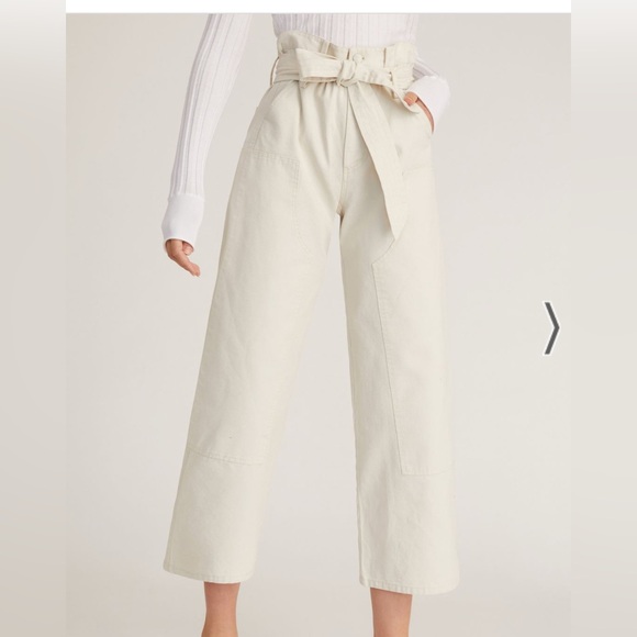 NWT Marissa Webb Bo Paper Bag Canvas Patched
Boyfriend Pant in Oat‎ Sz 8 $345 - Picture 2 of 10